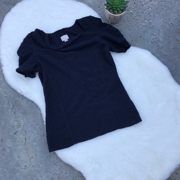 Anthropologie Tops - ANTHRO Postmark Textured Short Sleeve Blouse